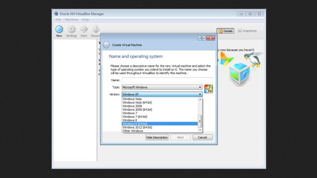 برنامج VirtualBox للكمبيوتر