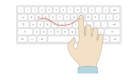 الكتابة السريعة على لوحة المفاتيح (طريقة الكتابة بـ 10 أصابع)