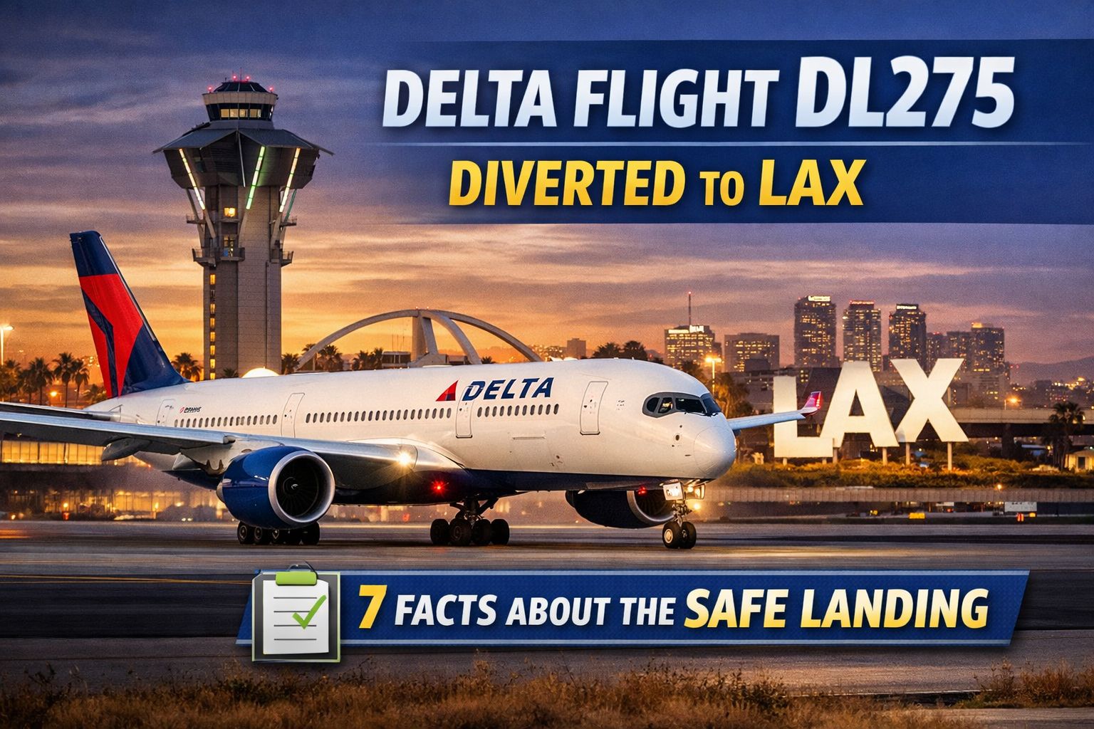 delta flight dl275 diverted lax